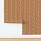 1960S Psychedelic Flower Power Flowers Colorful Rainbows Red Pink Orange Purple Costume Custom Pre-pasted Wallpaper by Spoonflower Pre-Pasted Wallpaper 2FT Wide
